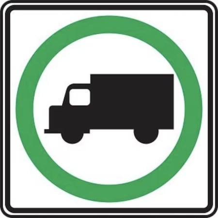Accuform TRUCK RESTRICTI ON SIGN TRUCKS ALLOWED FRR042RA